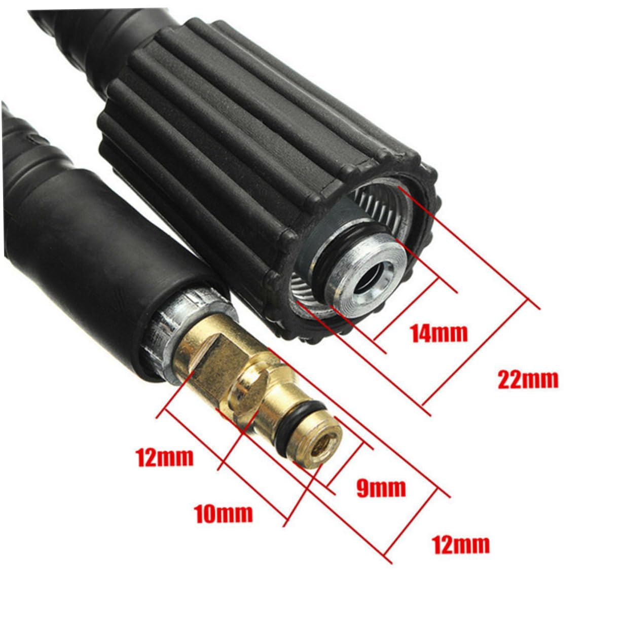 Cabilock 8M High Pressure Plastic Hose for Pressure Washer Durable Water Heater Hose for Car Cleaning Flexible and Design Black