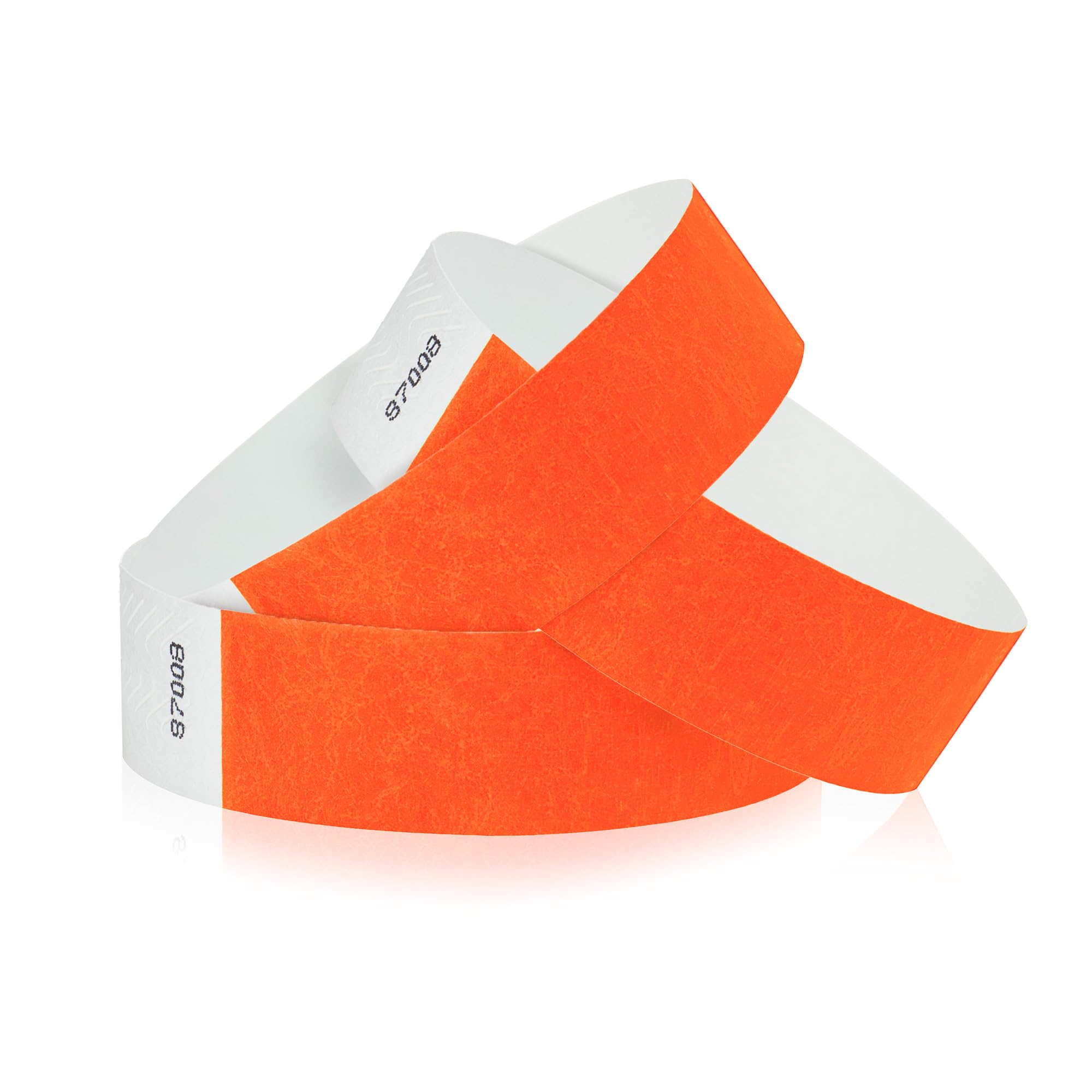 WristCo Coral Red 3/4" Tyvek Wristbands - 100 Pack Paper Wristbands for Events