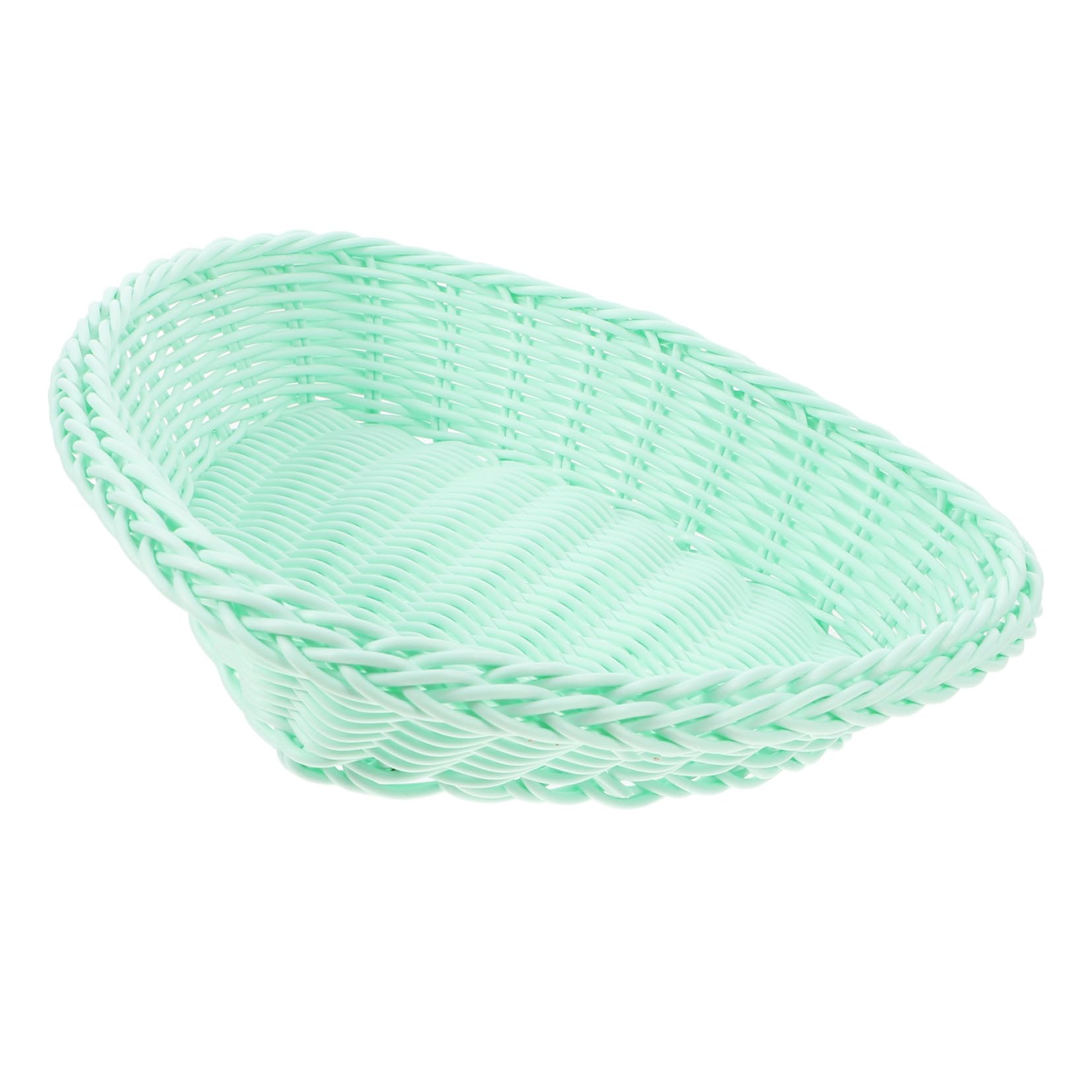 Cesta para pan pequeña y multiusos de plástico verde ideal para organizar despensa y mesas