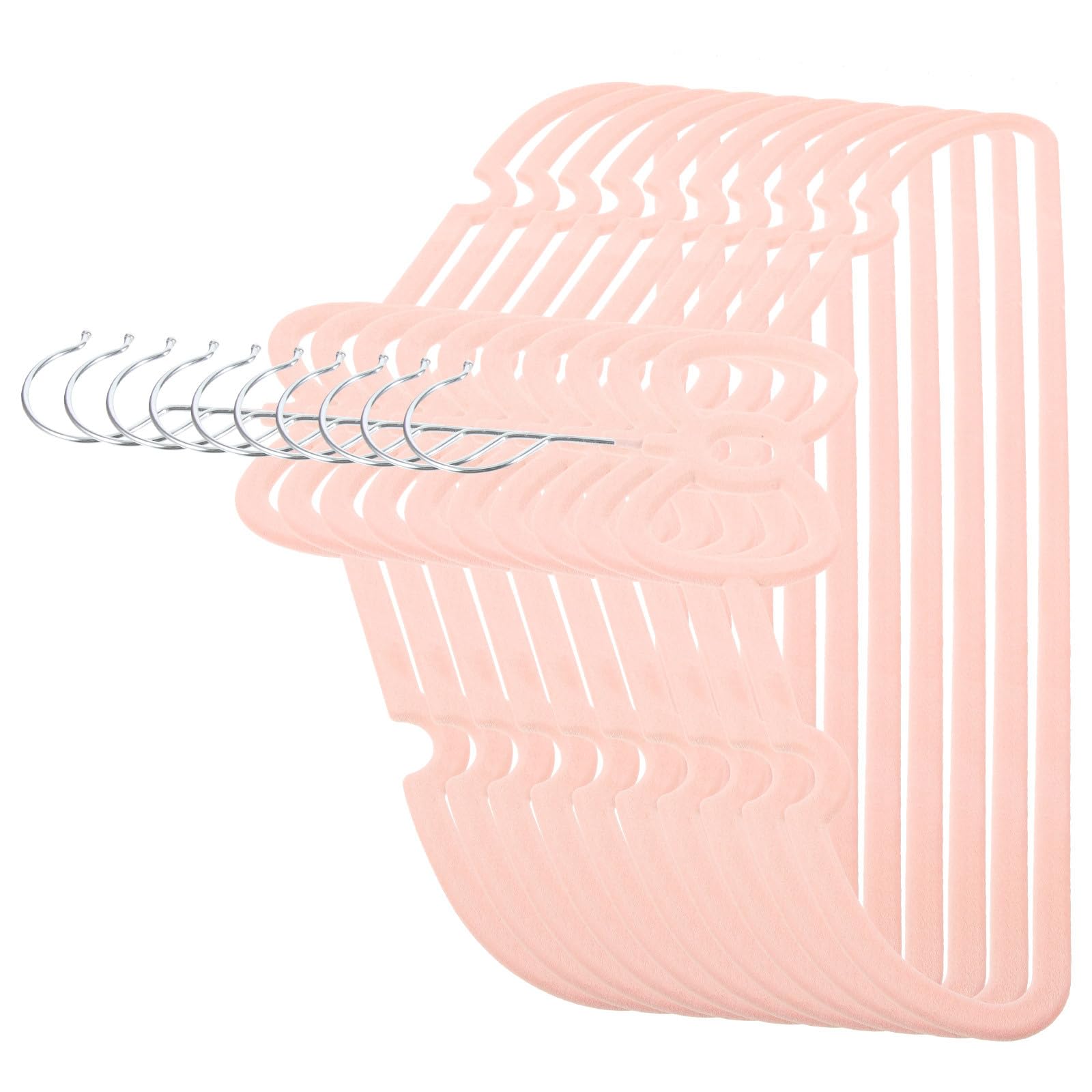 Cintres en velours rose (lot 10) antidérapants pour robes et vestes