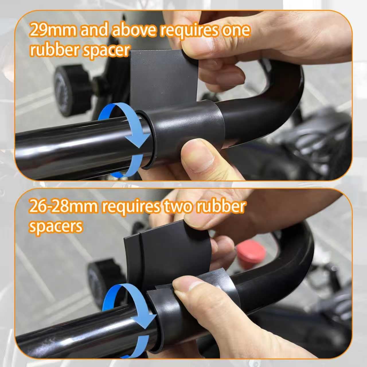 1 Pair U-Handlebar Extender for Indoor Spin Bikes,Get a Comfortable Upright Ride & Multiple Grip Positions to Relieve Strain.