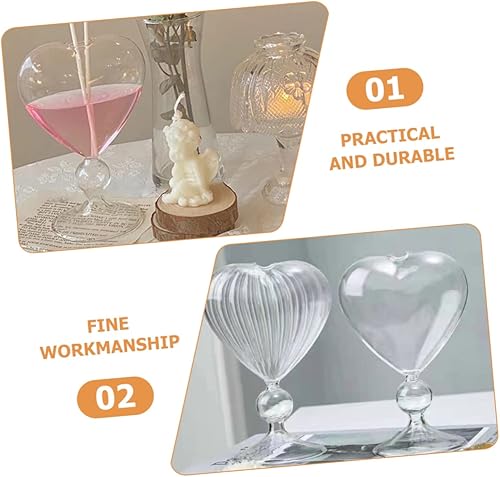 Miniatura 3 de LIFKOME Florero hidropónico de amor florero de vidrio transparente florero de escritorio florero de vidrio cilindro de vidrio jarrones de vidrio