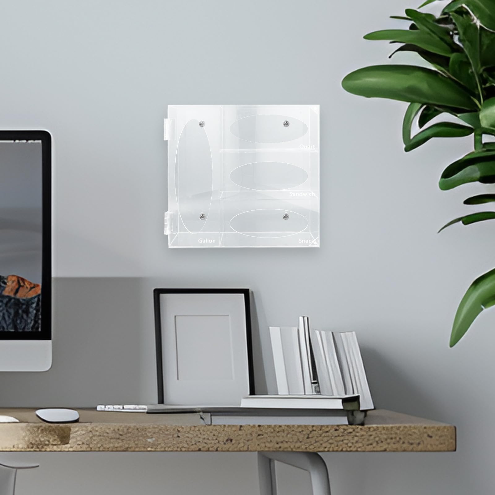 PRETYZOOM Dispenser Rapido Trasparente Guanti in Acrilico per e da Parete Design Minimalista Accesso per Ambienti Professionali e Laboratori