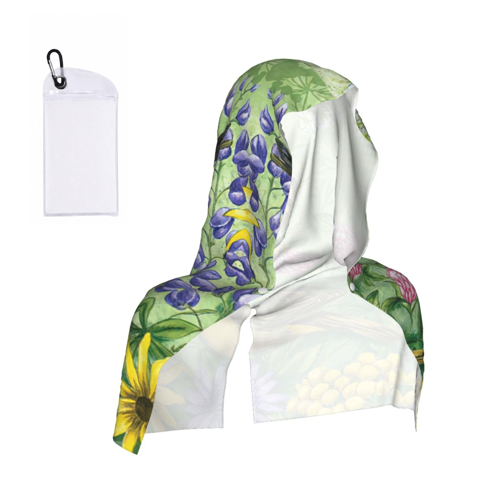 YQxwJL American Goldfinch Print Unsex Cooling Hoodie Towel, Cools Instantly When Wet Sun Protection For Sports Fitness Gym