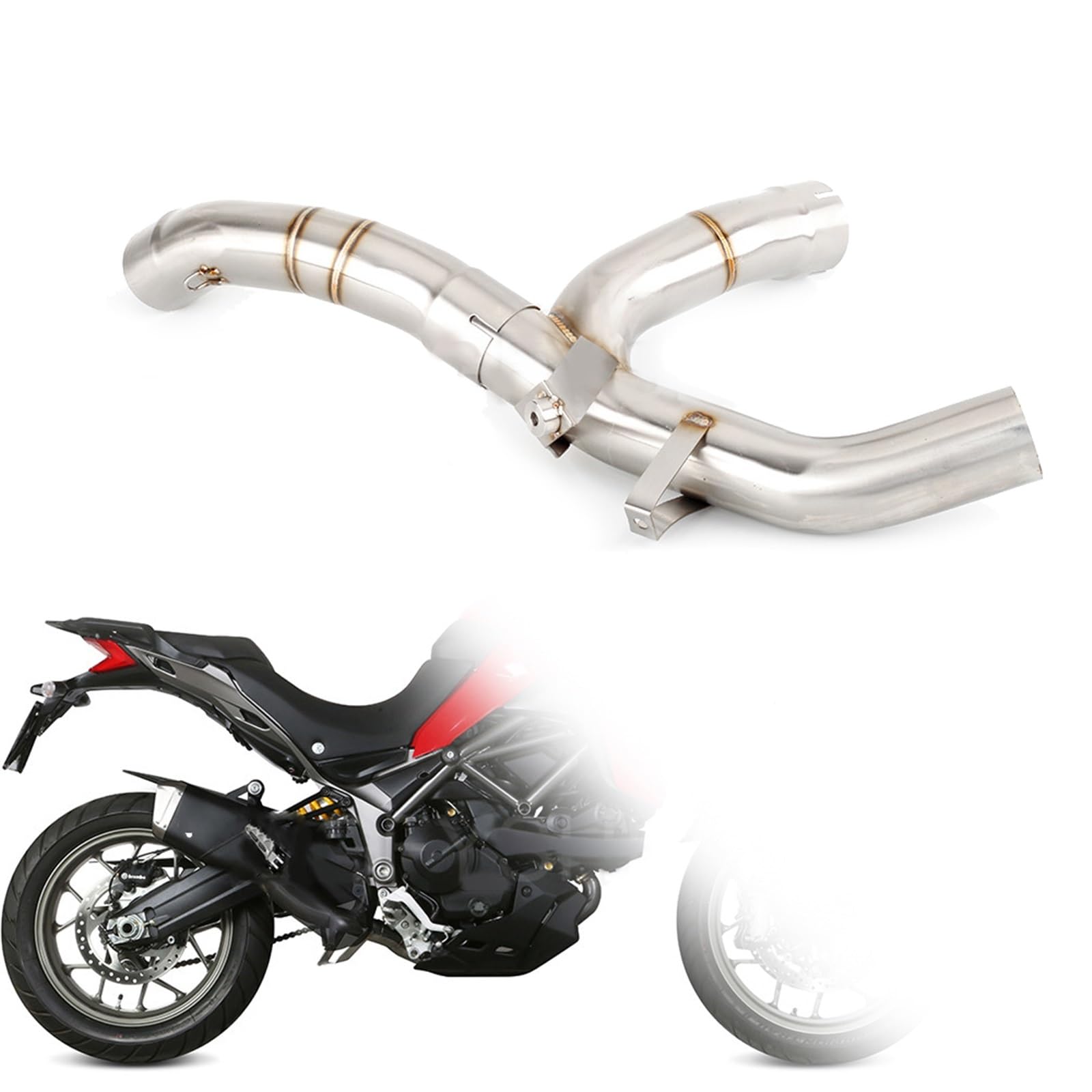 Sistema de escape de precisión con conexión deslizante para Ducati Multistrada 8