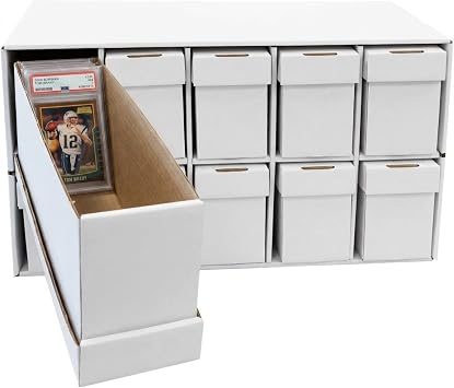Max Protection Graded Card Penthouse Storage Box System - Trading Card Storage Cabinet with 10 Drawers - Holds 6,000 Card Saver 1 or 600 Graded Cards - Stackable Organizer for Collectible Cards