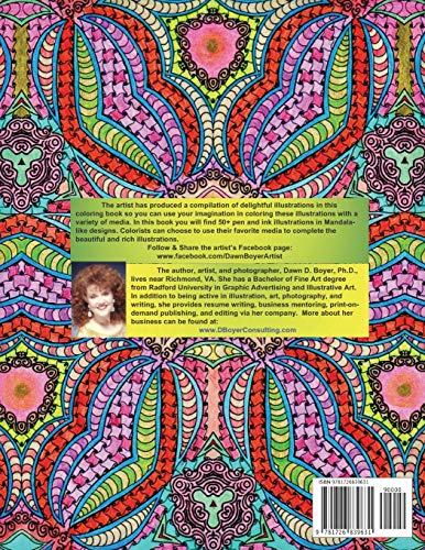 Big Kids Coloring Book: Zendalas - Zentangled Mandalas: New & revised: 50 plus illustrations on single-sided pages plus bonus pages from the artist’s most popular and/or newest coloring books image 4