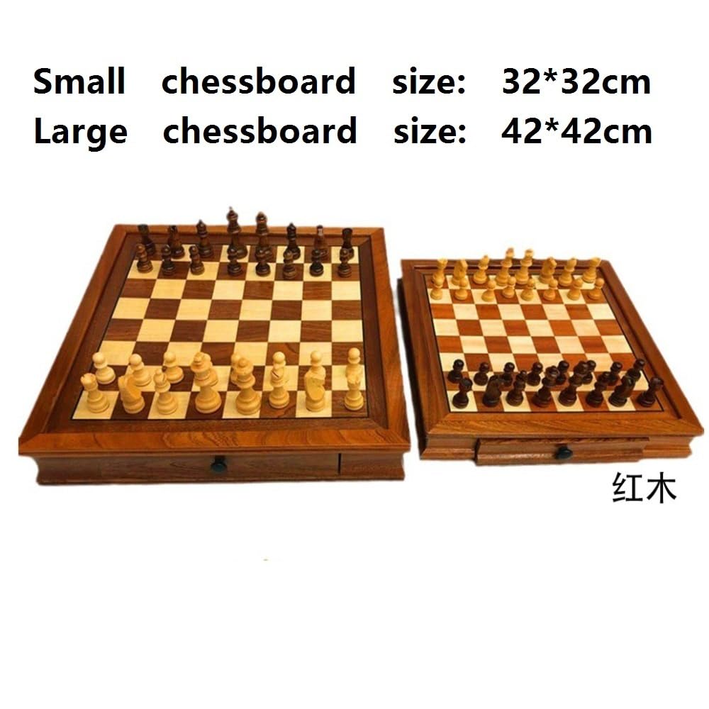 Set di scacchi Redwood International Magnetic Chessman da viaggio portatile Scacchieras classica Cassetto Regali dedicati scacchiera portatile(42 * 42cm)