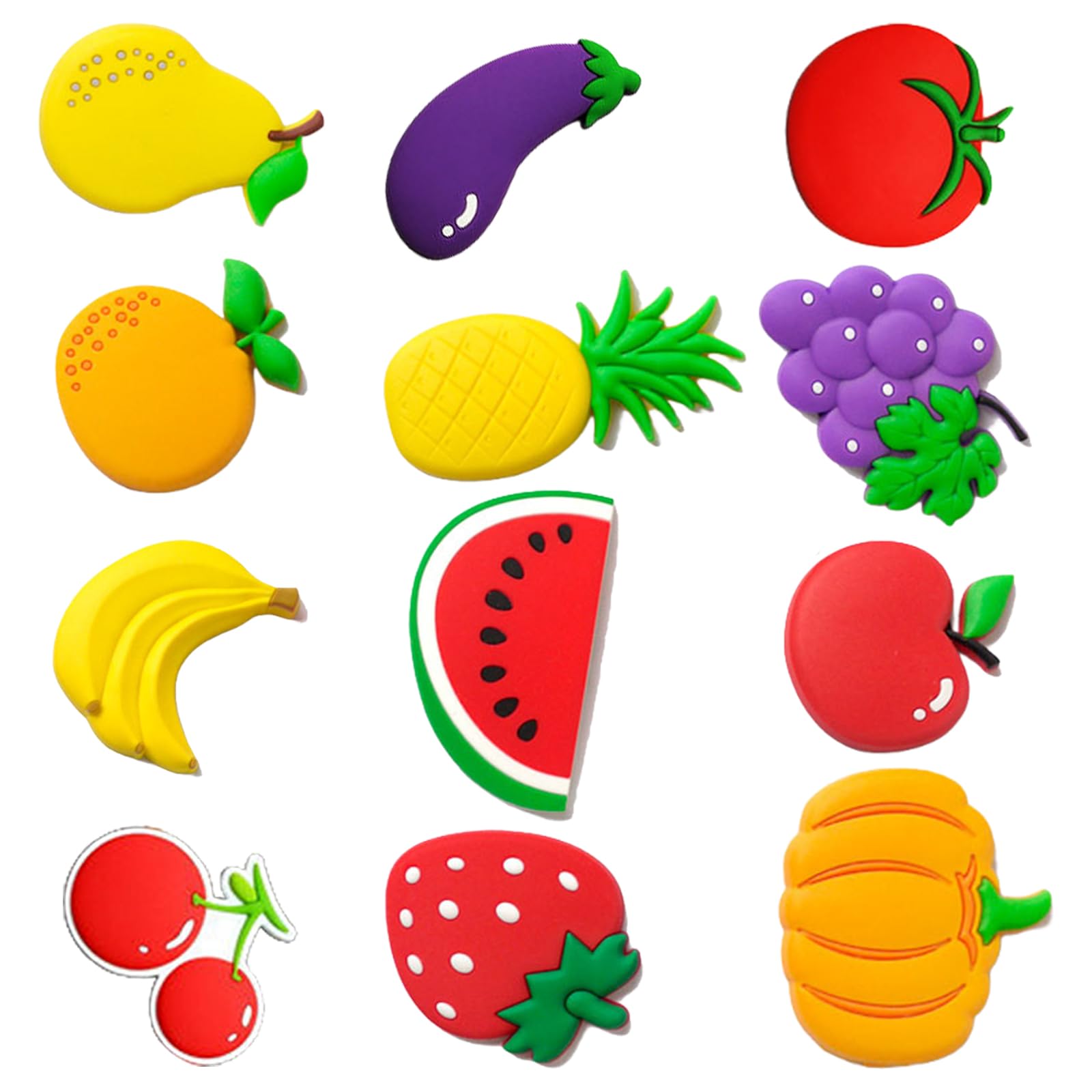12Pcs Fruit Fridge Magnets Refrigerator Magnets Fridge Decorative Magnet for Home Whiteboard Classroom School Whiteboard Decorative