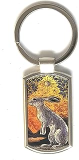 The Creggan White Hare Keyring by Hannah Willow featuring a White Hare