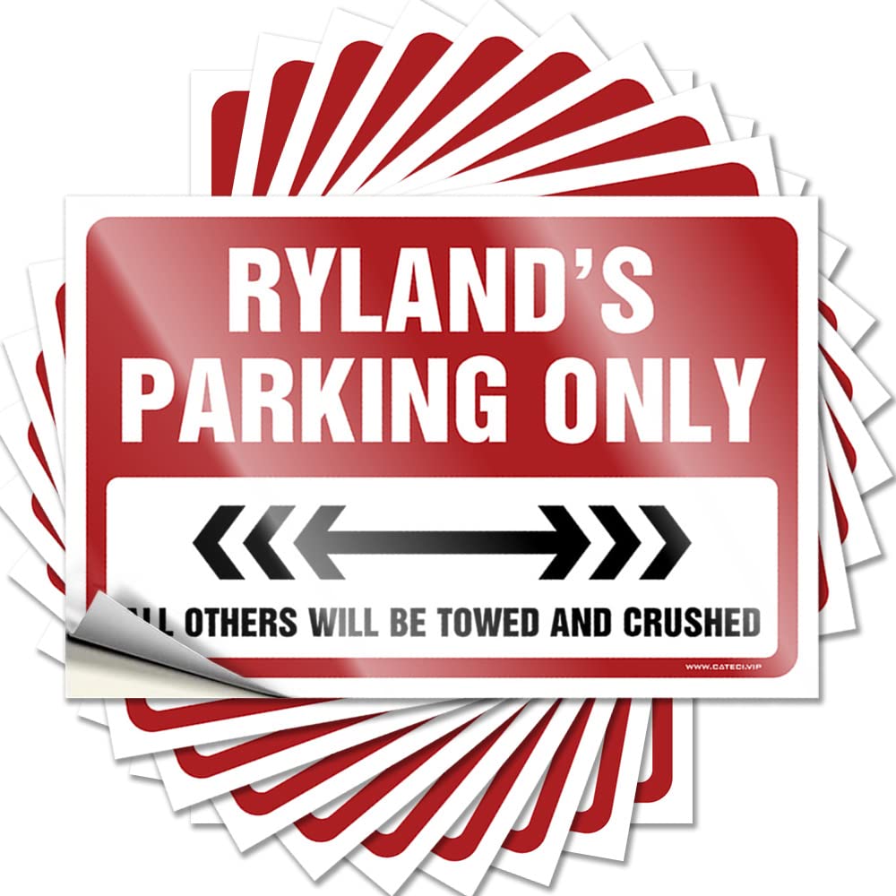 Fall Decor Outdoor Laptop Saying | Ryland's Parking Only Western for Men Decor(8X12CM)