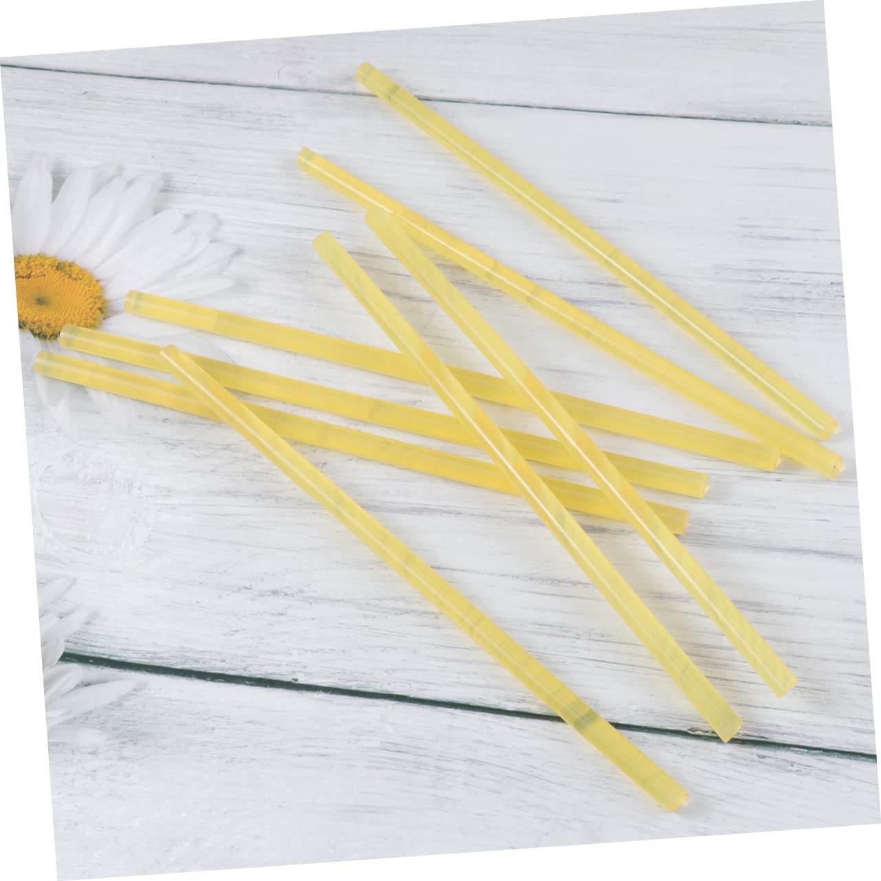 DOITOOL Lot De 100 Bâtons De Colle Thermofusible Transparents À Paillettes Pour Loisirs Créatifs Transparents Jaunes
