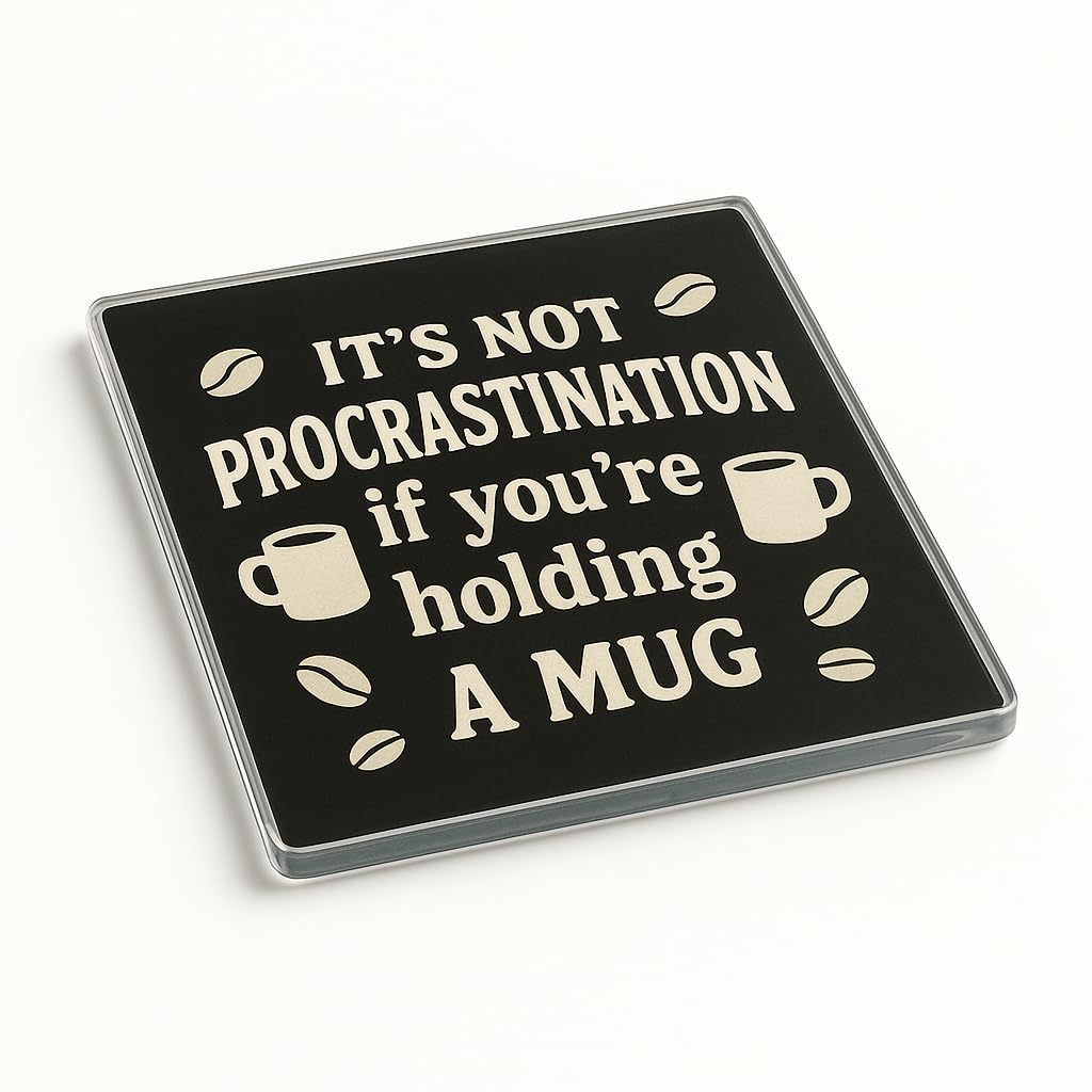 The Plum Penguin Mugshot Whimsy Funny Acrylic Coaster Gift - Design Novelty Home Decor Desk Accessory Present