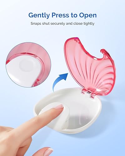 Miniatura 3 de JMU Estuche de retenedor, caja de retención ortodóntica rosa, contenedor de protector bucal dental