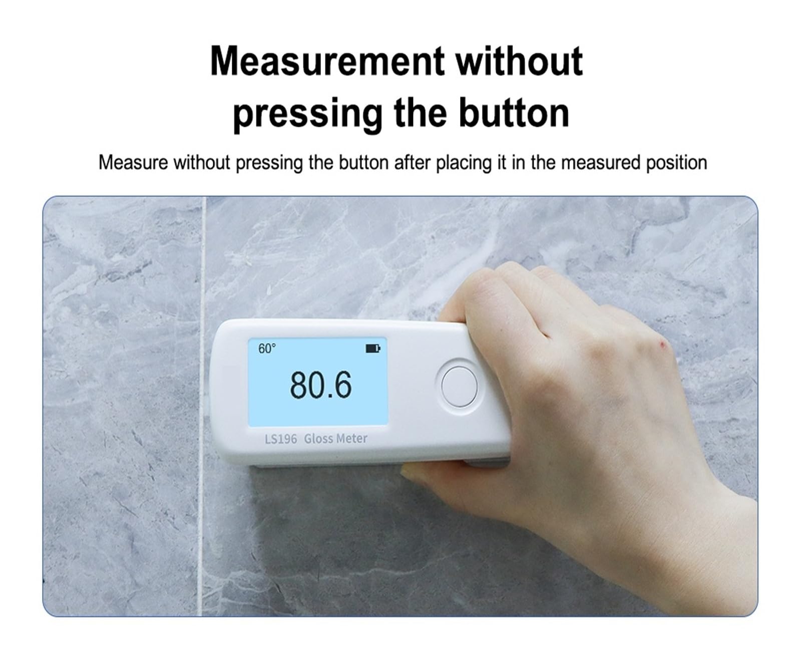 Medidor de brillo portátil LS196 de 60 grados, medidor de brillo con pantalla digital Operación sencilla | For tinta de pintura cerámica con medición de limpieza de superficies