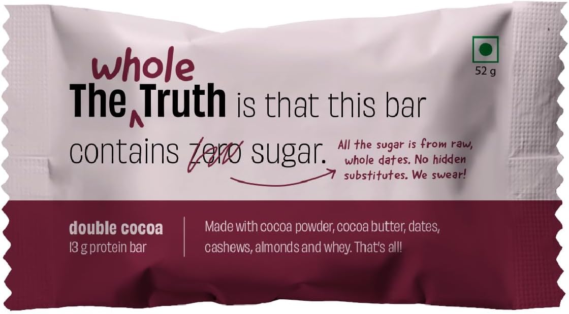 - Protein Bars | Double Cocoa | Pack of 6 x 52g each | No Preservatives | No Artificial Sweeteners | No Gluten or Soy | All Natural Ingredients