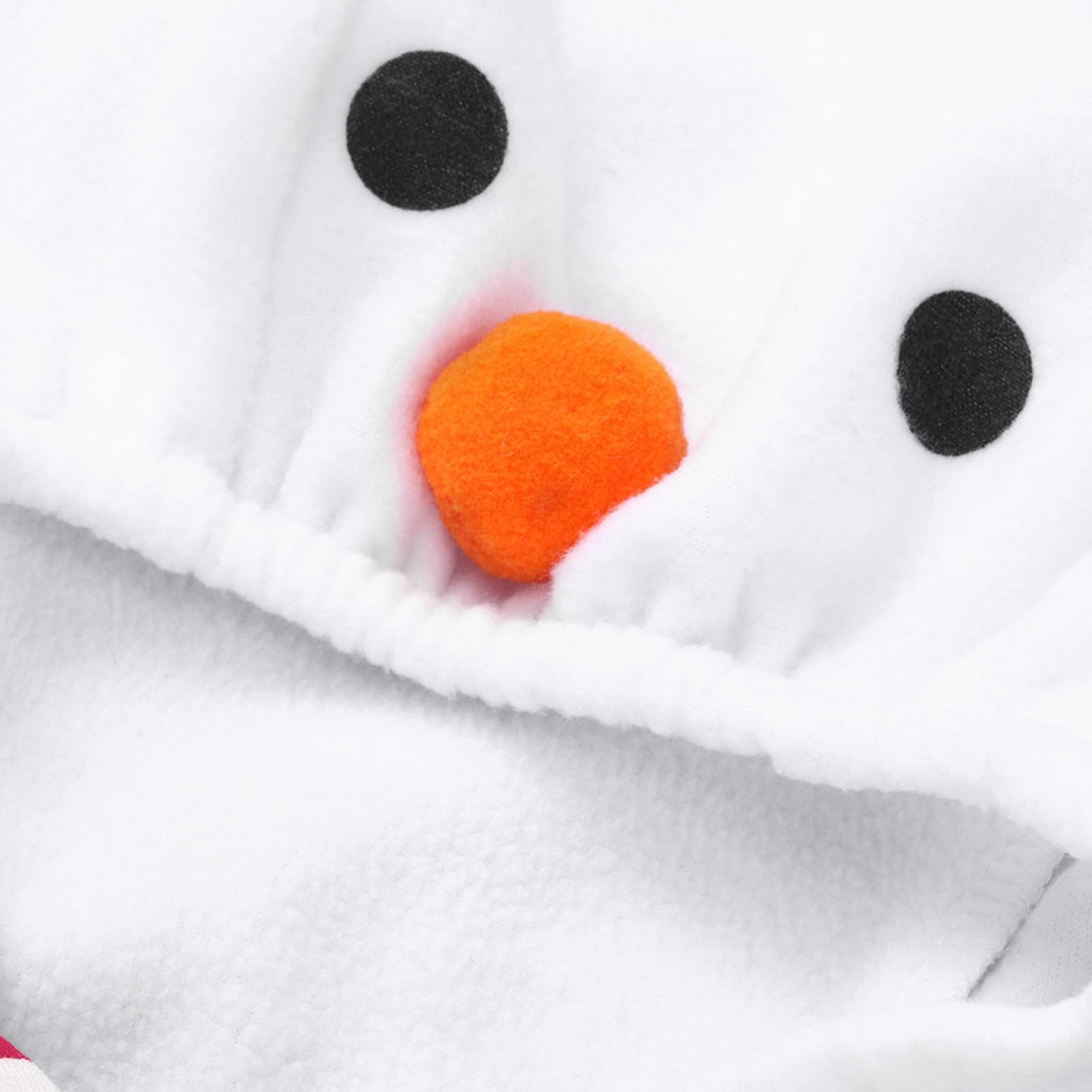 Pagliaccetto natalizio per bambini, motivo pupazzo di neve, per cosplay, in pile, per abbigliamento invernale caldo