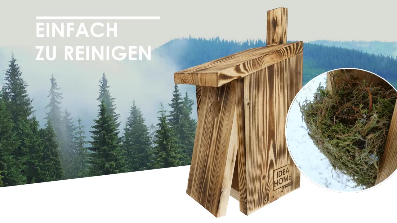LEVIATAN CHIROPTERA Fledermauskasten aus Massiv-Holz - fertig montiert, Nistkästen, wetterfest, unbehandelt, Fledermaus… – Bild 8