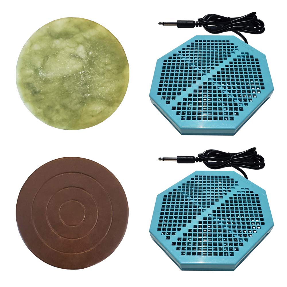cellspaCell Spa 2 Pack CS-900 Twice Powerful 6.5" x 5.5" Ion Detox Foot Bath Arrays With 2" Round Jade & 2" Round Ceramic Stone Powerful Boost Semi-Conductors of Negative Ions For Detox Machine