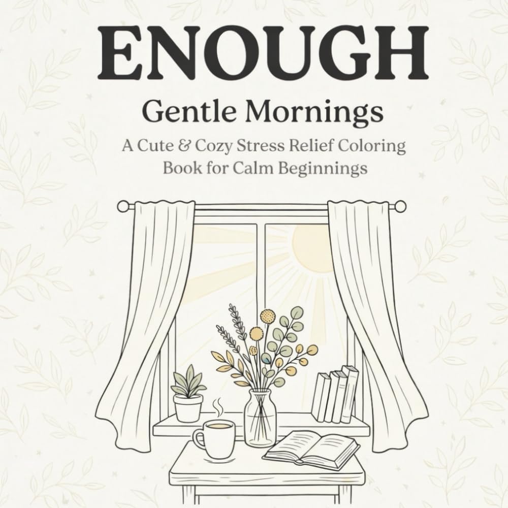 ENOUGH: Gentle Mornings: A Calm & Cozy Coloring Book for Slow Starts, Soft Routines, and Peaceful Beginnings (ENOUGH Coloring Book Series)
