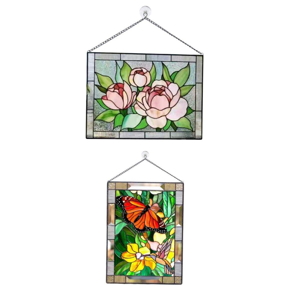 bnf® 2X Stained Rectangle Window Panel Wall Decor | Home D©cor | Suncatchers & Mobiles-image-28