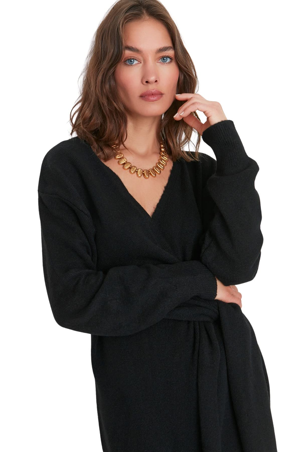 Trendyol Women Mini A-line Regular fit Woven Dress Schwarz