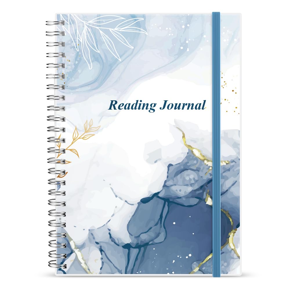 Getvow Reading Journal - Review and Track Your Reading Progress with 72 Book Reviews - Book Journal Reading Log Journal with Back Pocket, 5.8" x 8.3",