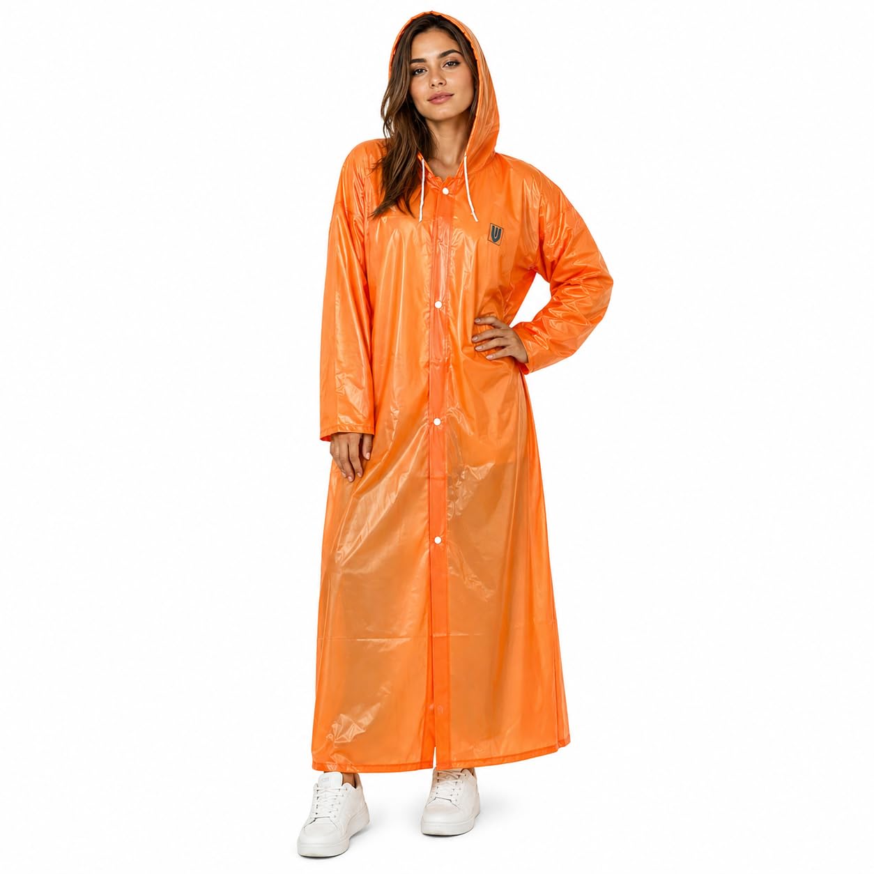 Women's Full-Length Waterproof Raincoat with Hood | Long PVC Rain Wear for Women | Lightweight Reusable Monsoon Rain Coat-picture-47