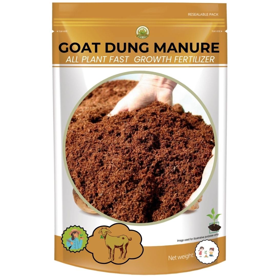 150 GRAMS |Goat Dung Manure Plant Food | Plant Nutrient | Plant Fertilizer | Plant Food For Gardening| Enhance Growth | All Home Gardening Fertilizers for Plants | for Grow large Flowers, Fruits