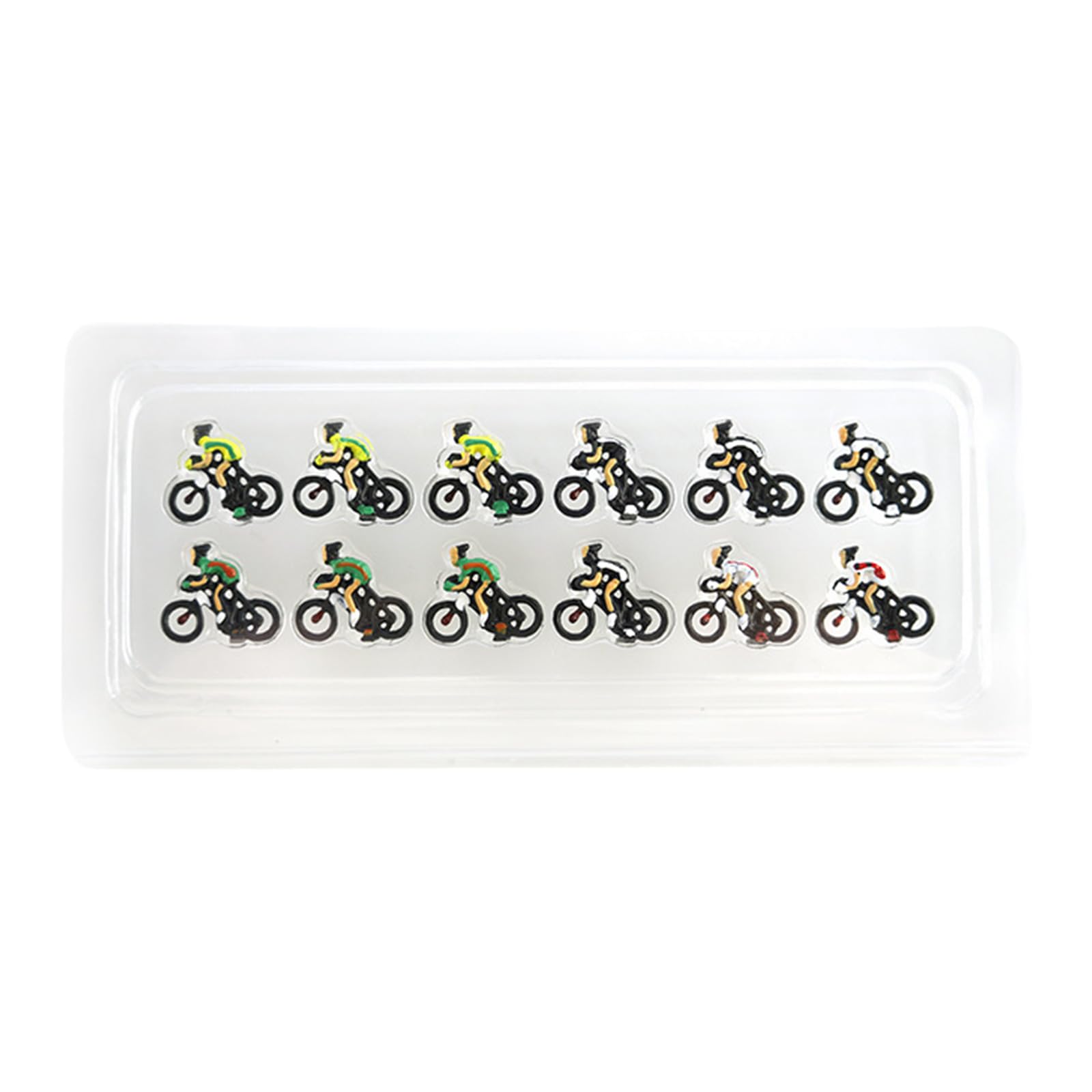 Elnwnnkc 6 / 12Pcs Miniature Biking Men Statue Tiny Cyclist Figurines for Scale Model Landscapes Display and Collector Gift Cyclist