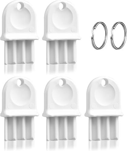 Luter 5 llaves dispensadoras universales de toallas de papel, plástico, estilo moderno para conserjes, profesionales de mantenimiento (blanco)