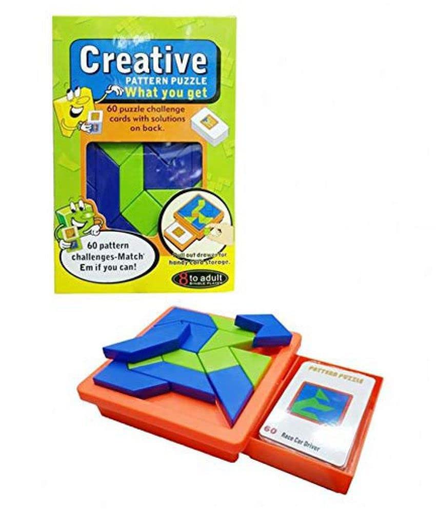 NARAYANMUNI Creative Pattern Puzzle 60 Puzzle Challenge Cards Creative Pattern Puzzle Educational Toy Learning & Childhood Development-Rectangular (B0B82WS1V6) Amazon Price History, Amazon Price Tracker