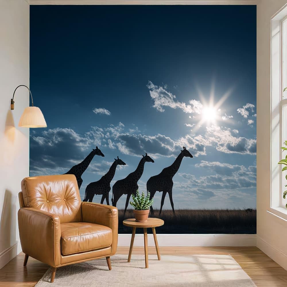Carta da parati per Soggiorno Moderna 250x175 cm Blu Fotomurali in TNT