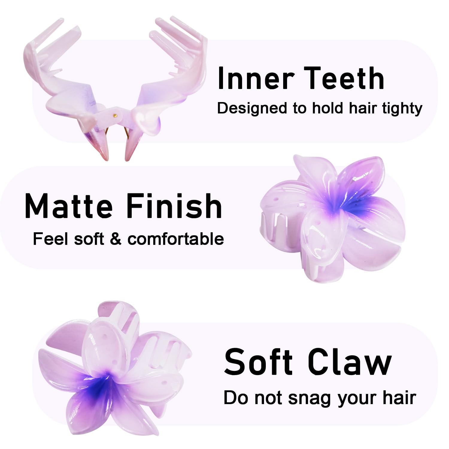 WUBAYI 6 Pcs Flower Hair Clip - Image 3