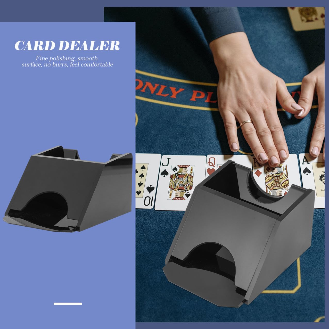 SOIMISS Mazziere in Acrilico per Carte da Gioco Scarpa da Gioco Pratica e Resistente Fornitura di Scarpe per Casa Facile da Pulire e Riutilizzare
