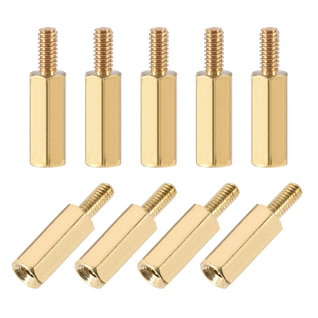 uxcell M2.5x13mm+6mm Male-Female Brass Hex PCB Motherboard Spacer Standoff for FPV Drone Quadcopter, Computer & Circuit Board 20pcs