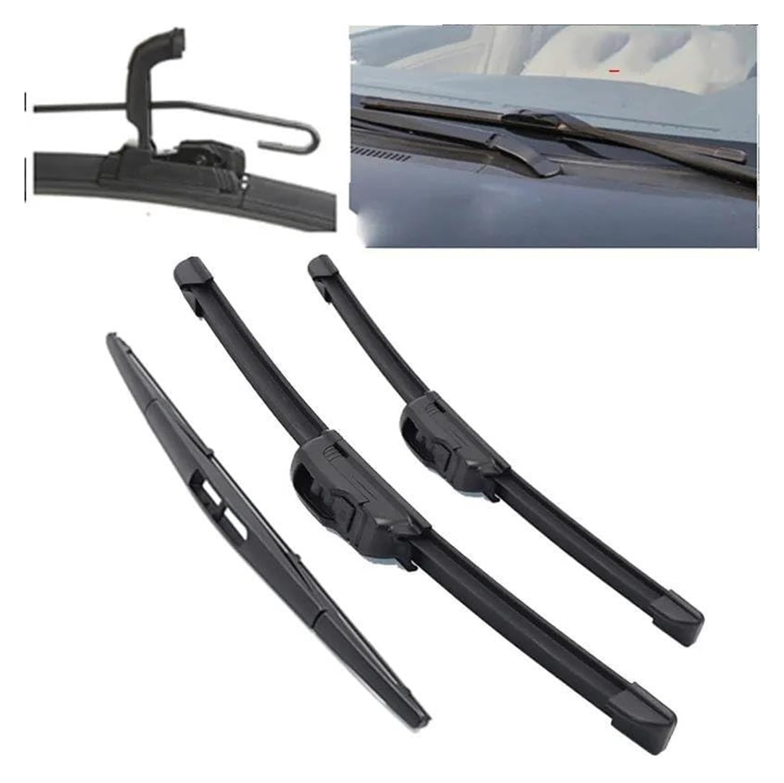 Tergilunotto Automobilistico per N&Issan per Cube 2009-2014 Auto Spazzole Tergicristallo Auto Anteriore Posteriore Parabrezza Parabrezza Spazzole Tergicristallo