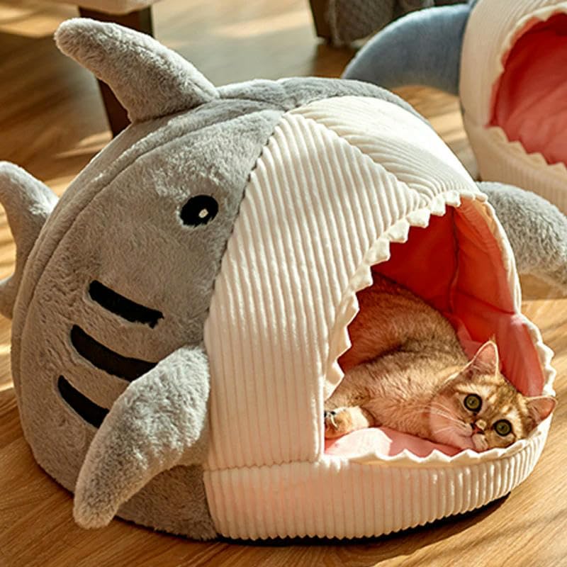 KOSTEN Letto per Caniletto Gatto Chiuso per Letti Portatili per Animali Domestici Cuscini Cuscini Cuscinetto Cuscino Tappetino Cucciolo Nido Nido Gatti Merci-Blu-S (38X35X32Cm)