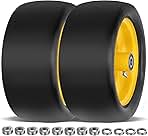 2 Pcs 13x6.50-6 Lawn Mower Tires Flat Free with 3/4