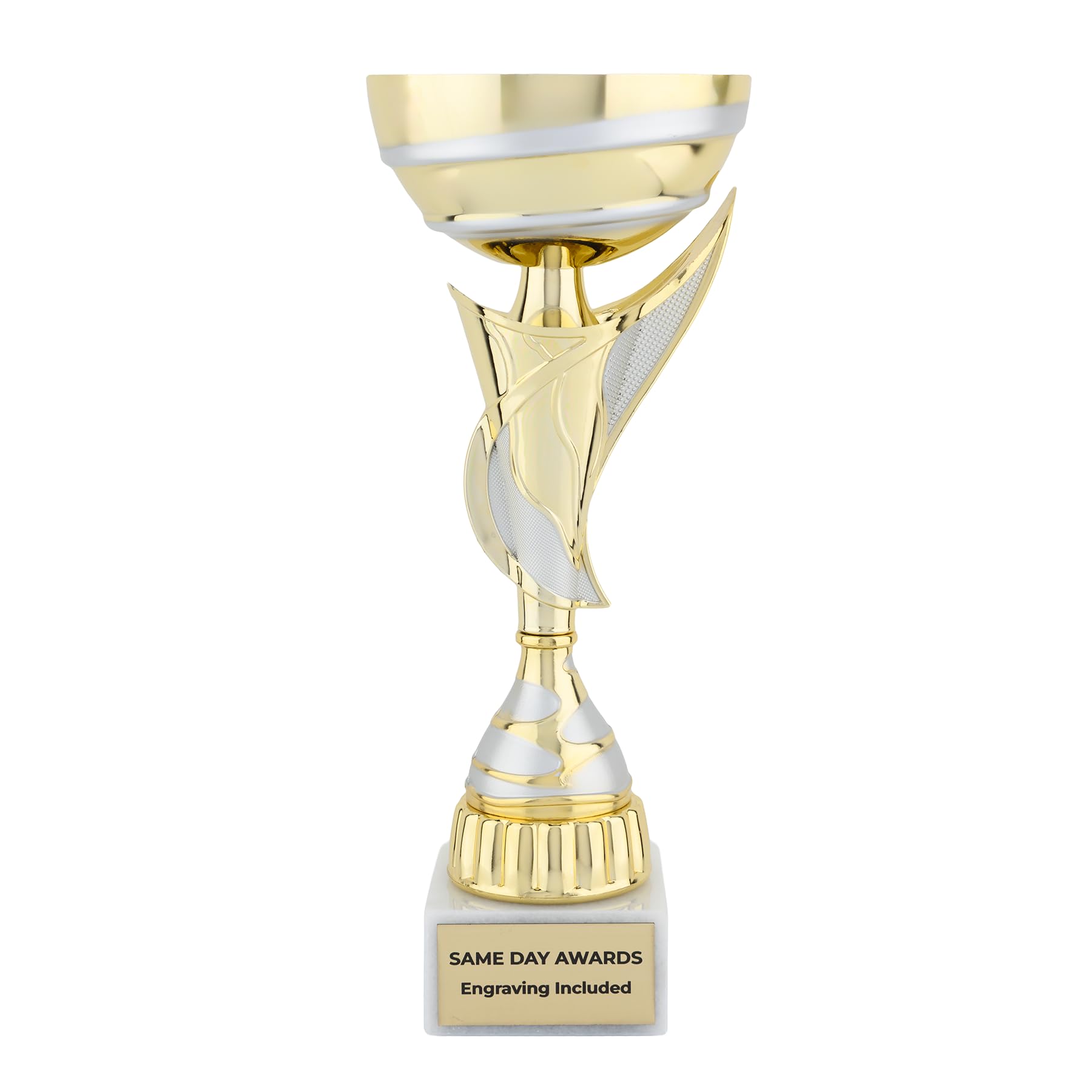 Same Day Awards Imperial Gold Trophy Cup – Custom Engraved Award on Marble Base for Sports Corporate Recognition Volunteer Appreciation Competitions