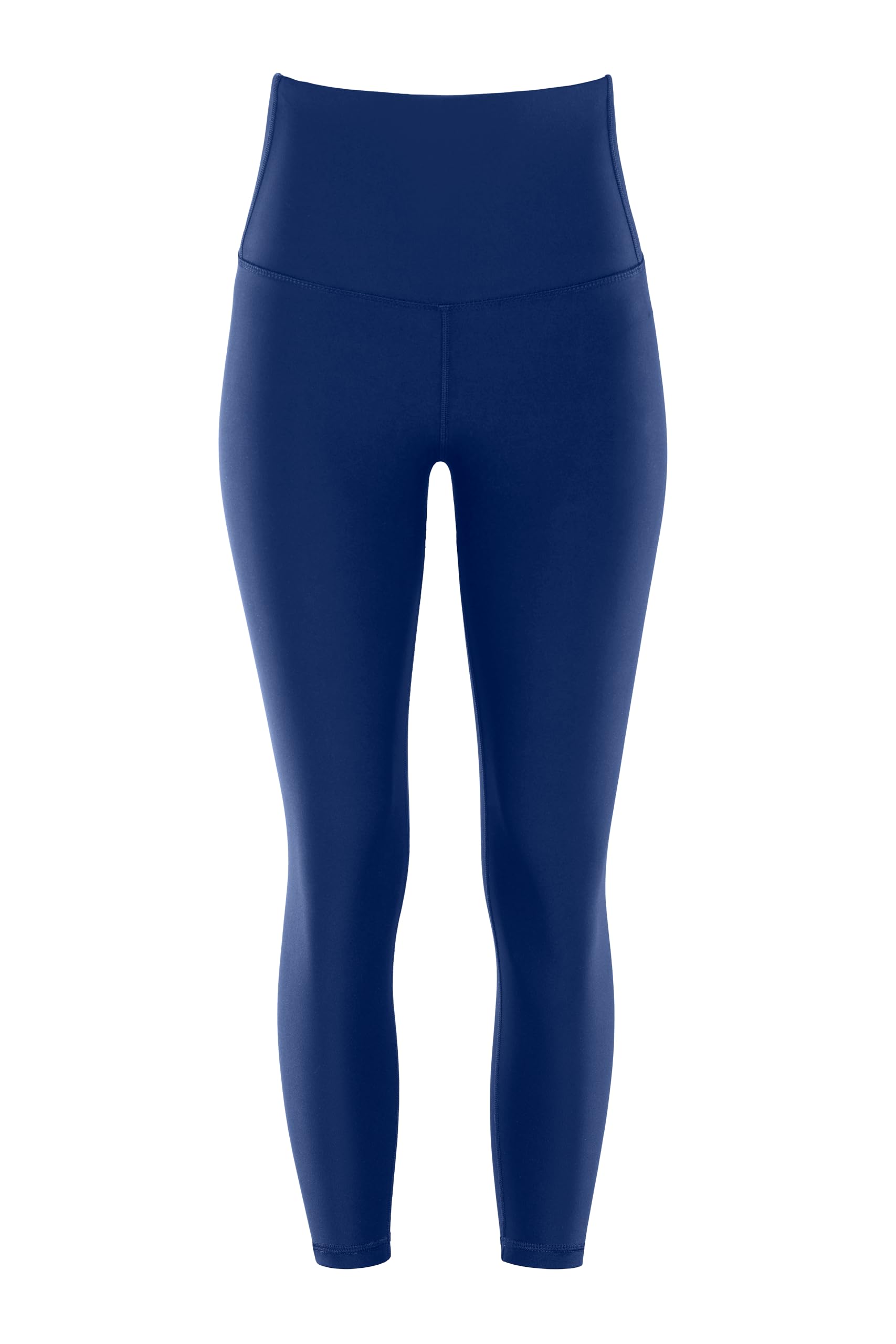 WINSHAPE Women's Functional Comfort 7/8 Tights Hwl317c High Waist with V-Shape Appliqué and Core Waistband Dark Blue