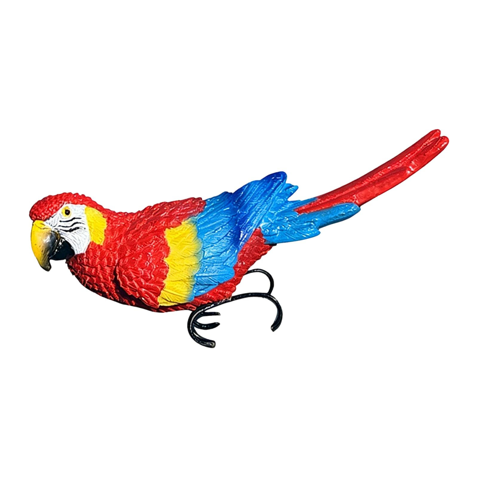 Hredyqw Realistic Resin Macaw Statue Colorful Parrots Hanging Figurine Flower Pots Hanger Garden Decors Ornament For