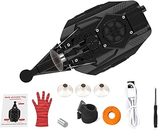Spider Web Shooters Toy, Spider Web Launcher, Web Shooter Role Play Toy Real Silk Wrist Ejection Launcher USB Rechargeable Spider Hero Cosplay Costume Props Role-Playing Educational Toys for Children