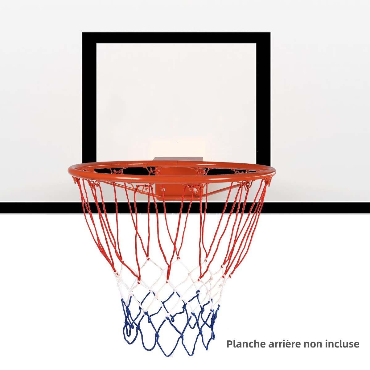 GYMAX Panier de Basketball Mural, Filet de Basket Extérieur et Intérieur, avec Vis d'Expansion, Fixé au Mur et au Panneau, Anneau Robuste en Métal et Filet en PE