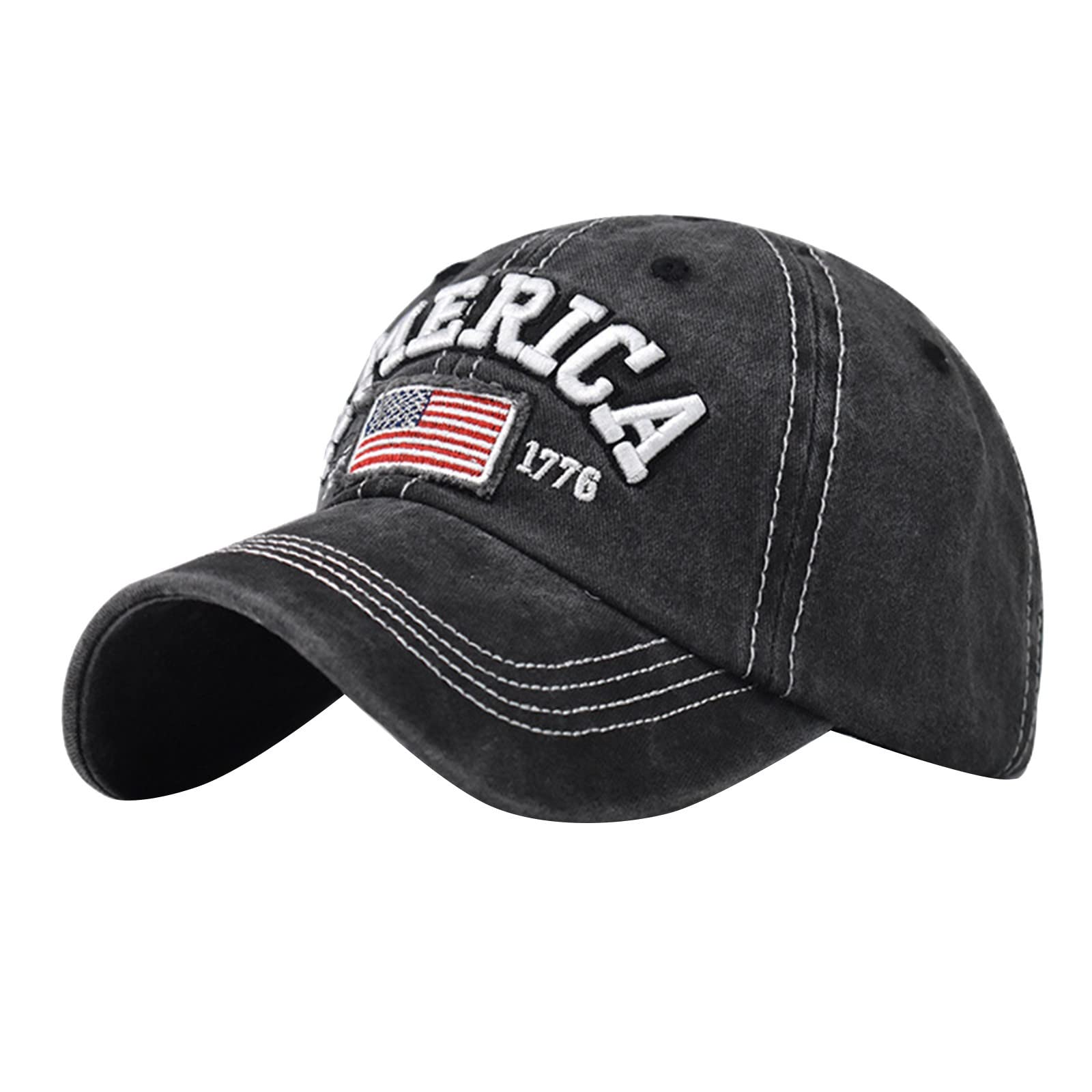 Cappellino da Baseball da Donna per Coda di Cavallo, Regolabile, in Cotone e Rete, Colore Nero - Nero - L