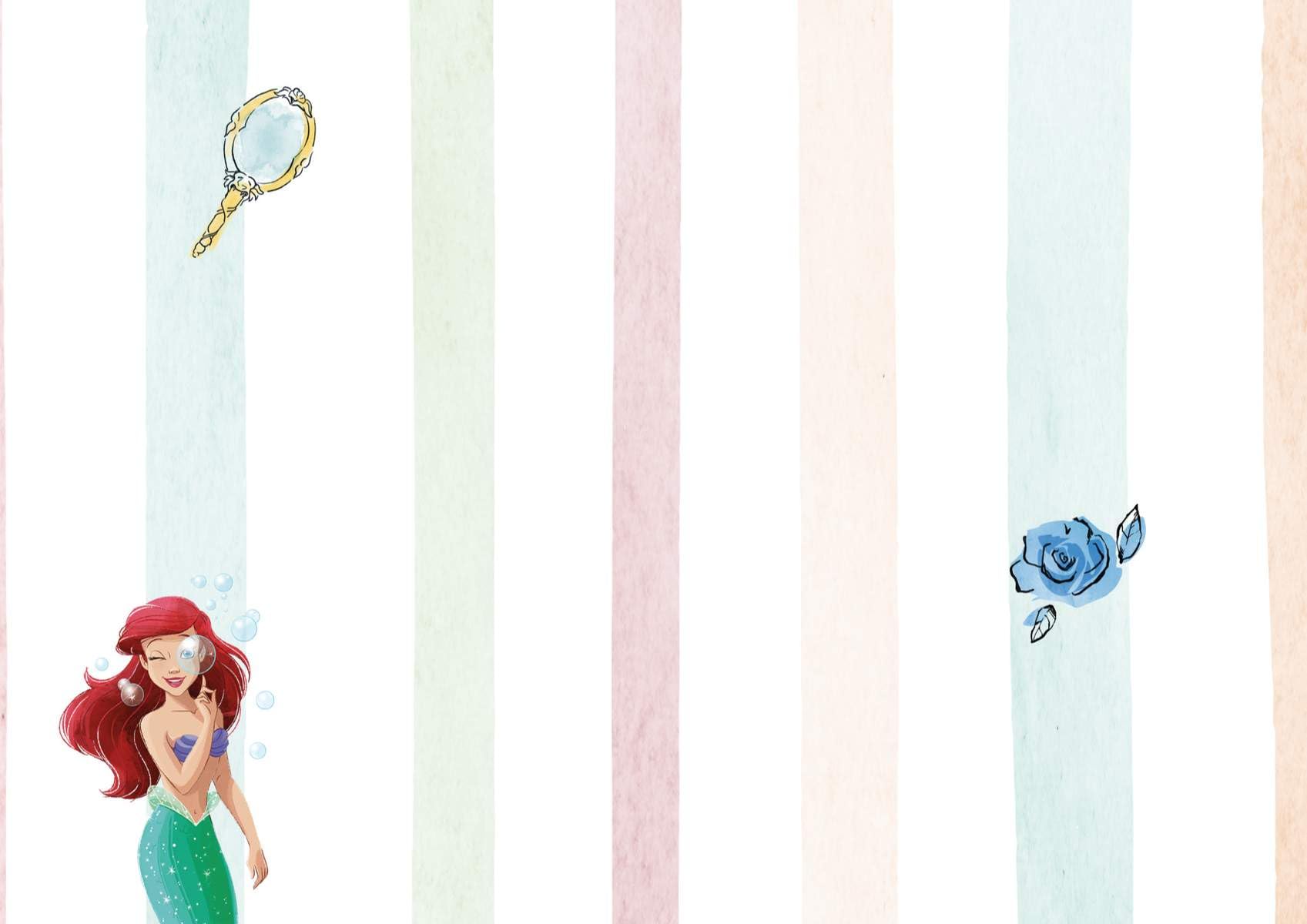 Disney Princesses Charmix - Papel pintado (212 x 250 cm, 1 rollo de 4 paneles)