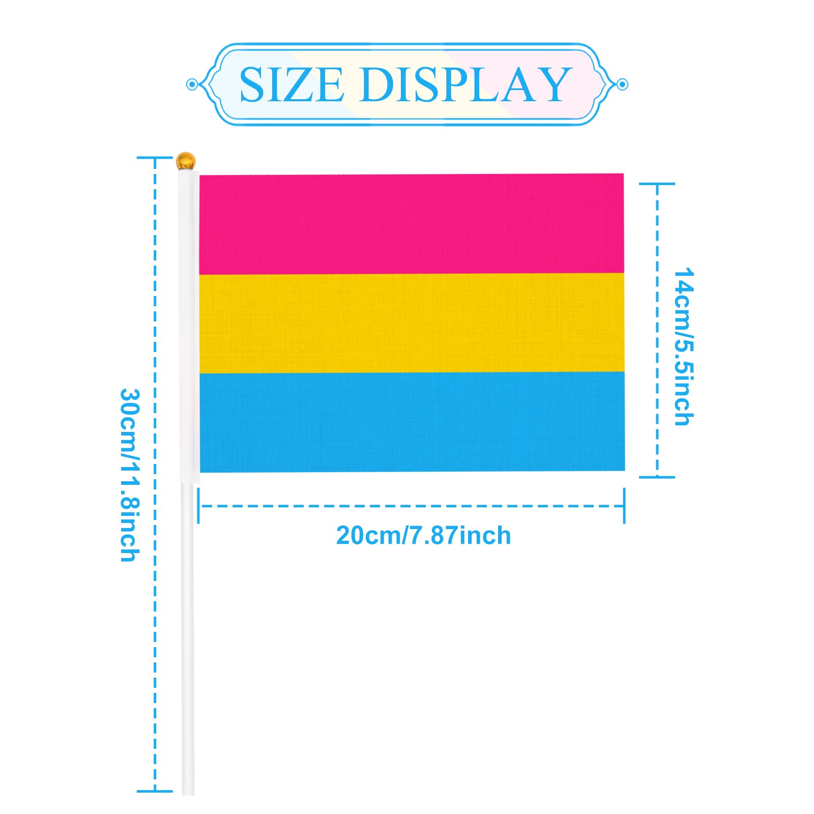 100pcs Mini Rainbow Pride Gay Stick Bandiera Piccola Mano Sventolando LGBT Bandiera Arcobaleno Banner Su Bastoni Palmare Desktop Colorato Decorazione Festival Accessori per Gay Pride Day Festival