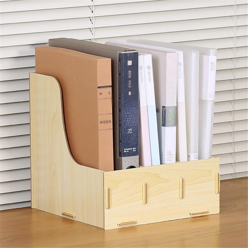 organizator plików Organizer na biurko A4, sorter papieru, stojak na czasopisma, pionowy, poziomy, do przechowywania artykułów papierniczych Biurko(Brown)
