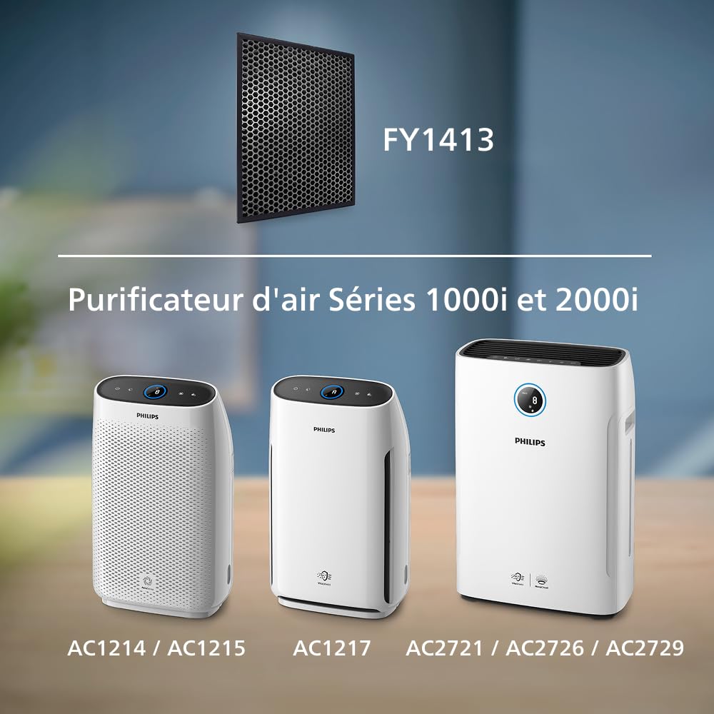 Filtre pour purificateur d'air | Durée de vie 12 mois, Pour Purificateur et Humidificateur 2-en-1 AC1214/AC1215, AC1217, AC2721/AC2726/AC2729 (FY1413/30)