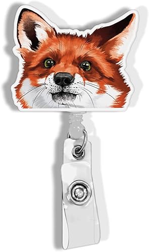 Vista 19 de WIRESTER Soporte retráctil para identificación con clip de cocodrilo para trabajadores de oficina, personal médico, estudiante, panda rojo